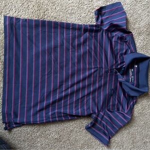Under Armour Blue Polo with Red Stripes